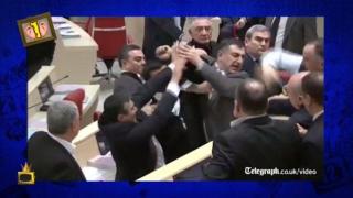 Грузински боксов мач в парламента!