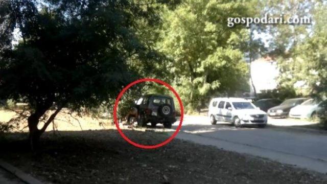 Нагла кражба на бордюри посред бял ден (ВИДЕО)