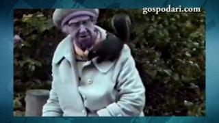 Баба се сприятелява с катерици (ВИДЕО)