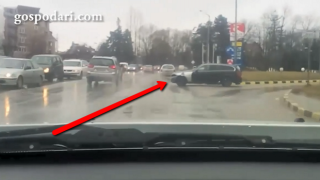 Шофьор засича друг водач и набива спирачки нарочно (видео)