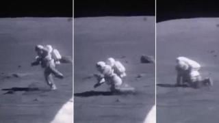 Космонавти се борят с гравитацията на Луната (видео)