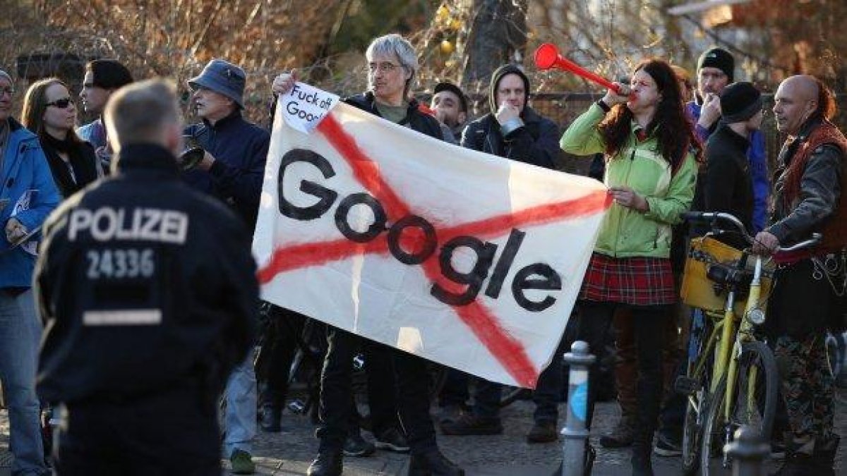 Протести срещу Гугъл в Берлин