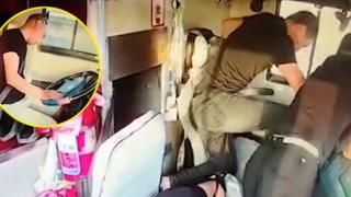 Шофьор на автобус получава удар, докато шофира с висока скорост