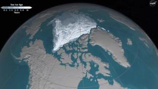 Видео на НАСА показва все по-тънкия морски лед