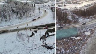 Как в Аляска поправиха разрушен от земетресение път за броени дни (снимки)