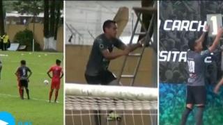 Футболист празнува гол, като се качва на стълба и сменя таблото (видео)
