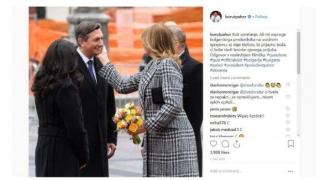 Словенският президент и червилото на Десислава Радева (видео)