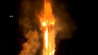 Нов рекорд за най-висок огън запален на открито в Австрия