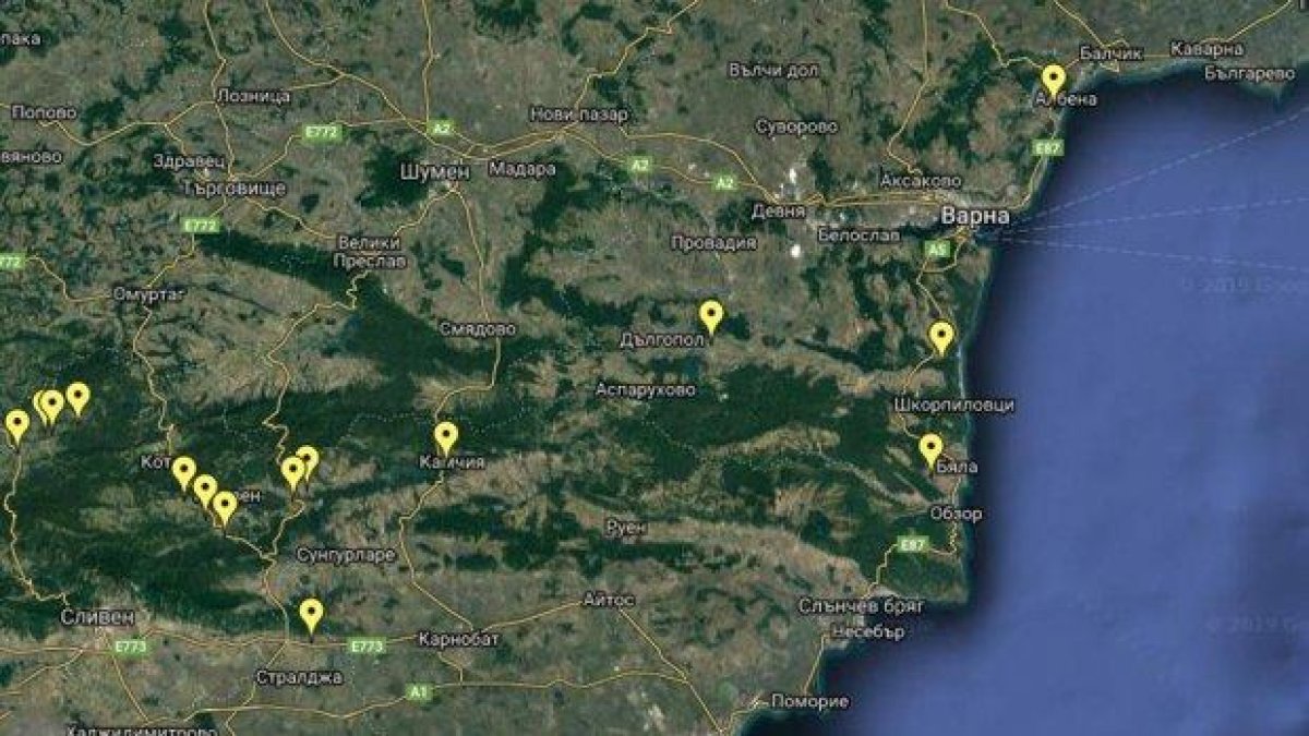 Нова карта показва къде във Варненско може да се намери злато