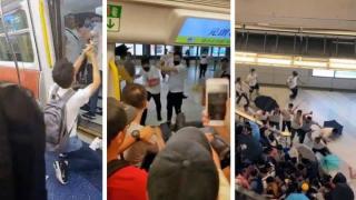 Брутално насилие в Хонконг: Мъже с маски пребиват десетки случайни пътници в метрото (видео 18+)
