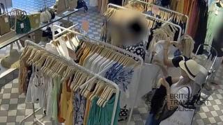 Български джебчийки в Лондон едновременно ограбват клиенти и крадат дрехи от магазин (видео)