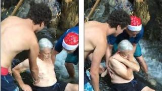 87-годишен ентусиаст се спусна по 7-метров водопад в сърцето на костариканската джунгла (видео)