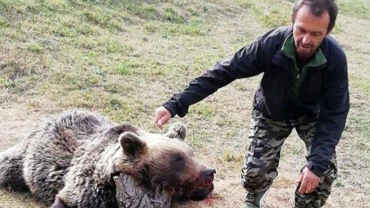 Застреляха мечка в Родопите и се снимаха с нея (18+)