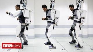 Напълно парализиран мъж проходи чрез роботизиран костюм, контролиран от ума му (видео)
