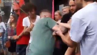 Датчанин влезе в сблъсък с екоактивисти, пречили му да си вземе бургер (видео и снимки)
