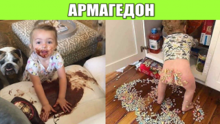 Когато ангелчето на мама и тати сътвори истински Армагедон (видео)
