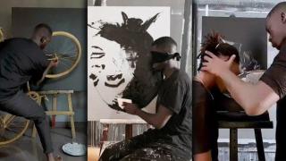 Сенегалски художник рисува с каквото докопа (видео)