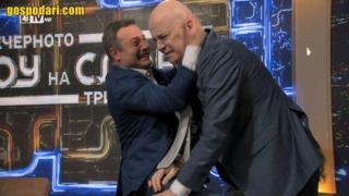 Вечерното шоу на Слави и Рачков разтърси квартал "Левски Г" и ефира (видео)