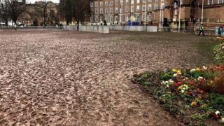 Екоактивисти стъпкаха зелени площи по време на митинг на Грета Тунберг (видео и снимки)