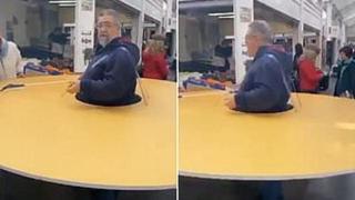 Италианец облече гигантски диск, за да "отдалечи контактите" си заради коронавируса (видео и снимки)
