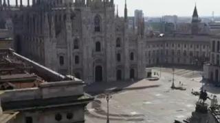 Вижте опустелите улици на Милано, блокиран от коронавируса (видео)