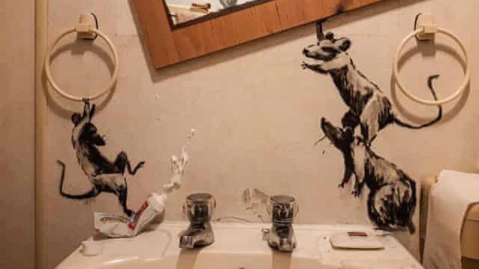 Банкси с новo произведениe, създадено в условията на карантина