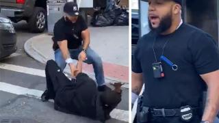 Полицай от Ню Йорк удари с юмрук и повали на земята случаен свидетел на арест (видео и снимки)