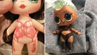 Ядосана майка откри, че детски кукли остават по неприлично бельо щом ги потопиш в хладка вода (видео)