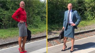 Женен мъж и баща слага рокли и обувки на токчета, за да провокира стереотипите (снимки)