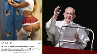 Ватикана иска обяснение от Instagram как разголена снимка на моделка е лайкната от профила на папата