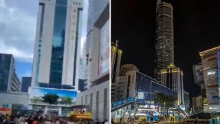 300-метров небостъргач в Китай се разклати без ясна причина, хората побягнаха в паника (видео)