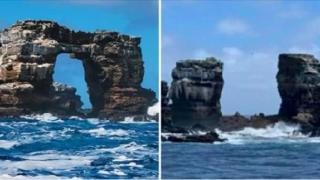 Срути се прочутата скална арка на Дарвин край островите Галапагос (снимка)