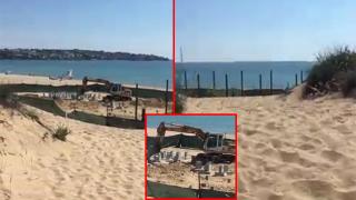 Солиден строеж продължава да се извършва на плажа на Смокиня (видео)