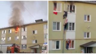 Случайни минувачи спасиха деца от горящ апартамент в Русия (видео)