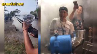 Шегаджии „взривяват“ партита с огромни лули от подръчни материали (видео)