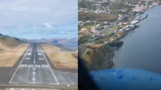 Вижте как изглежда от пилотската кабина кацане на едно от най-опасните летища в света (видео)