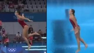 Състезателка по скокове във вода получи "нула", след като изпълнението ѝ се обърка ужасно (видео)