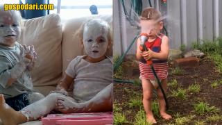 Смешни детски пакости по време на лятна ваканция (видео)