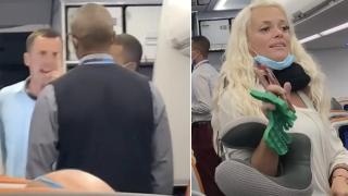 Изгониха агресивна двойка от самолет заради неправилно носене на маски (видео)
