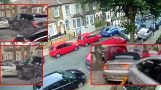 Побеснял шофьор с краден Range Rover помля 13 коли в Лондон (видео)