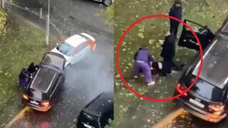 Пиян шофьор в Русия, направил катастрофа, не може да си стои на краката (видео)