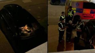 Съобразителна студентка заключи крадец в "Мерцедеса" си (видео)