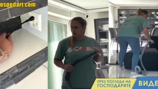 Мъж баламосва жена си със звук от прахосмукачка, докато тя "чисти" с изключена (видео)