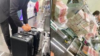 Милионер изтегли в брой огромна сума от сметката си за назидание на банката (снимки)