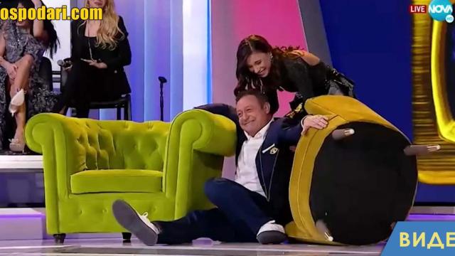 Рачков падна от стол, докато си говореше с нашите адреналинки (видео)