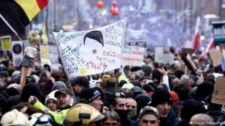 13 арестувани по време на протести срещу противоепидемичните мерки в Брюксел (видео)