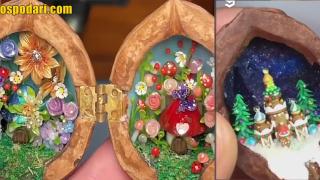Джобни светове – как се създава изкуство в черупка от орех? (видео)