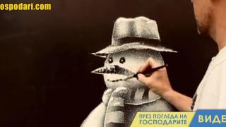 Хора създават изкуство със сняг от спрей (видео)