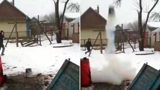 Игра с пиратки и цинкова кофа завършва със счупен автомобил (видео)