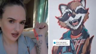 Жена пожела да си направи татуировка на герой от Marvel, но получи рисунка на пенис на ръката си (видео)